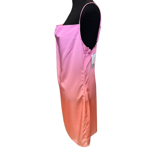 NEW BP. NORDSTROM Pink Mystic Canyon Dip dye Cowl Neck Mini dress Large VACAY - Picture 5 of 7